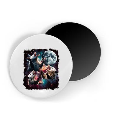 Three Opossum Moon | 3 Possum Moon Funny Weird Cursed Meme Magnet