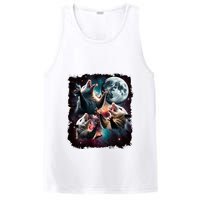 Three Opossum Moon | 3 Possum Moon Funny Weird Cursed Meme PosiCharge Competitor Tank