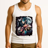 Three Opossum Moon | 3 Possum Moon Funny Weird Cursed Meme Tank Top