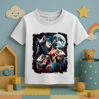 Three Opossum Moon | 3 Possum Moon Funny Weird Cursed Meme Toddler T-Shirt