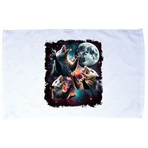 Three Opossum Moon | 3 Possum Moon Funny Weird Cursed Meme Microfiber Hand Towel