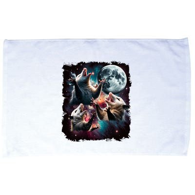 Three Opossum Moon | 3 Possum Moon Funny Weird Cursed Meme Microfiber Hand Towel