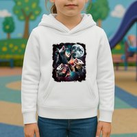 Three Opossum Moon | 3 Possum Moon Funny Weird Cursed Meme Kids Hoodie