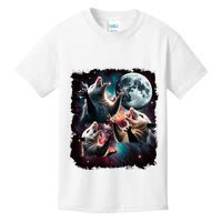 Three Opossum Moon | 3 Possum Moon Funny Weird Cursed Meme Kids T-Shirt