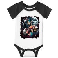 Three Opossum Moon | 3 Possum Moon Funny Weird Cursed Meme Infant Baby Jersey Bodysuit