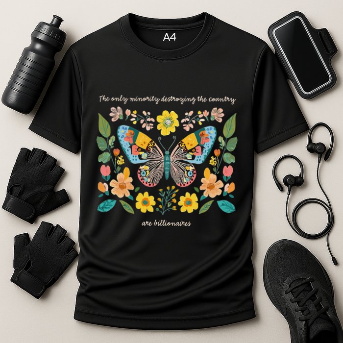 The Only Minority Destroying This Country Are Billionaires Cooling Performance Crew T-Shirt