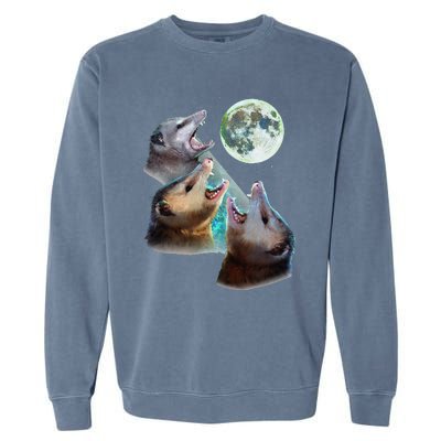 Three Opposum Moon With 3 Possums And Dead Moon Costume Garment-Dyed Sweatshirt