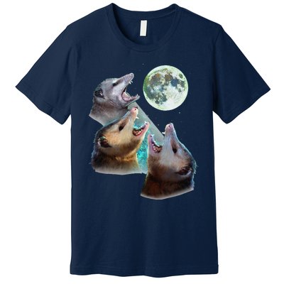 Three Opposum Moon With 3 Possums And Dead Moon Costume Premium T-Shirt