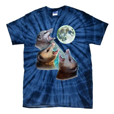 Three Opposum Moon With 3 Possums And Dead Moon Costume Tie-Dye T-Shirt