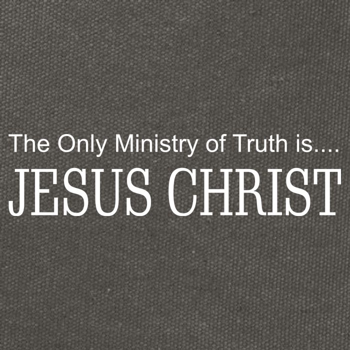 The Only Ministry Of Truth Is Jesus Christ Cotton Canvas Backpack