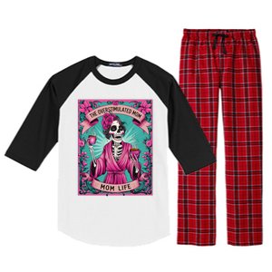 The Overstimulated Mom Skeleton Funny Tarot Card Raglan Sleeve Pajama Set