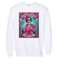 The Overstimulated Mom Skeleton Funny Tarot Card Garment-Dyed Sweatshirt