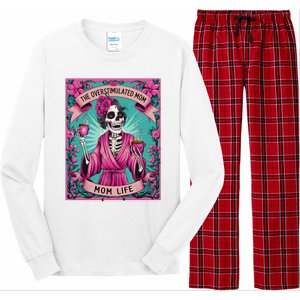 The Overstimulated Mom Skeleton Funny Tarot Card Long Sleeve Pajama Set