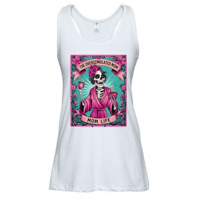 The Overstimulated Mom Skeleton Funny Tarot Card Ladies Essential Flowy Tank