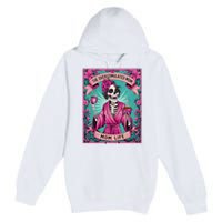 The Overstimulated Mom Skeleton Funny Tarot Card Premium Pullover Hoodie