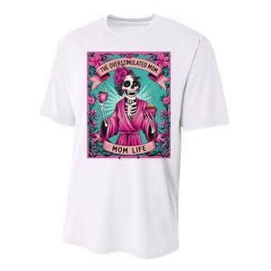 The Overstimulated Mom Skeleton Funny Tarot Card Performance Sprint T-Shirt