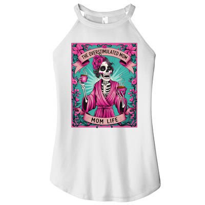 The Overstimulated Mom Skeleton Funny Tarot Card Women’s Perfect Tri Rocker Tank