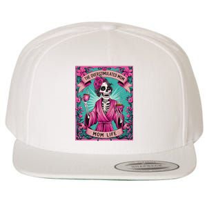 The Overstimulated Mom Skeleton Funny Tarot Card Wool Snapback Cap