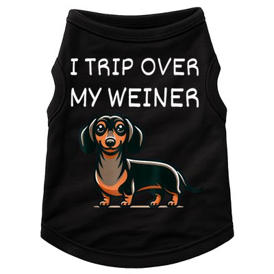 Tripping Over My Weiner Funny Dachshund Doxie Weiner Gift Doggie Tank