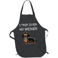 Tripping Over My Weiner Funny Dachshund Doxie Weiner Gift Apron