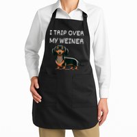 Tripping Over My Weiner Funny Dachshund Doxie Weiner Gift Apron