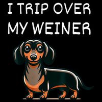 Tripping Over My Weiner Funny Dachshund Doxie Weiner Gift Bucket Hat
