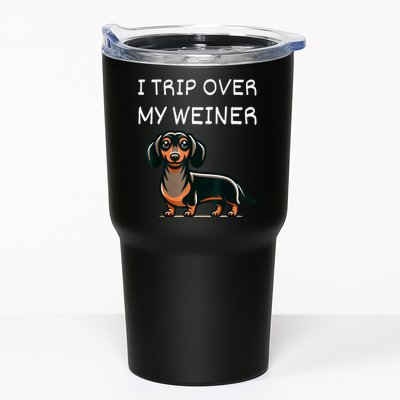 Tripping Over My Weiner Funny Dachshund Doxie Weiner Gift Tumbler