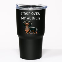 Tripping Over My Weiner Funny Dachshund Doxie Weiner Gift Tumbler