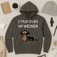 Tripping Over My Weiner Funny Dachshund Doxie Weiner Gift Hoodie