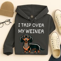 Tripping Over My Weiner Funny Dachshund Doxie Weiner Gift Hoodie