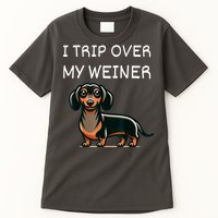 Tripping Over My Weiner Funny Dachshund Doxie Weiner Gift Tall T-Shirt
