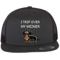 Tripping Over My Weiner Funny Dachshund Doxie Weiner Gift Flatbill Hat