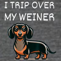 Tripping Over My Weiner Funny Dachshund Doxie Weiner Gift Magnet