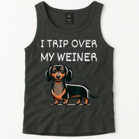 Tripping Over My Weiner Funny Dachshund Doxie Weiner Gift Tank Top