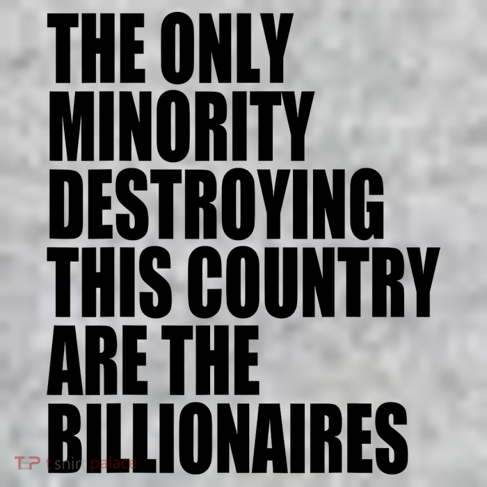 The Only Minority Destroying This Country Are Billionaires Tall T-Shirt