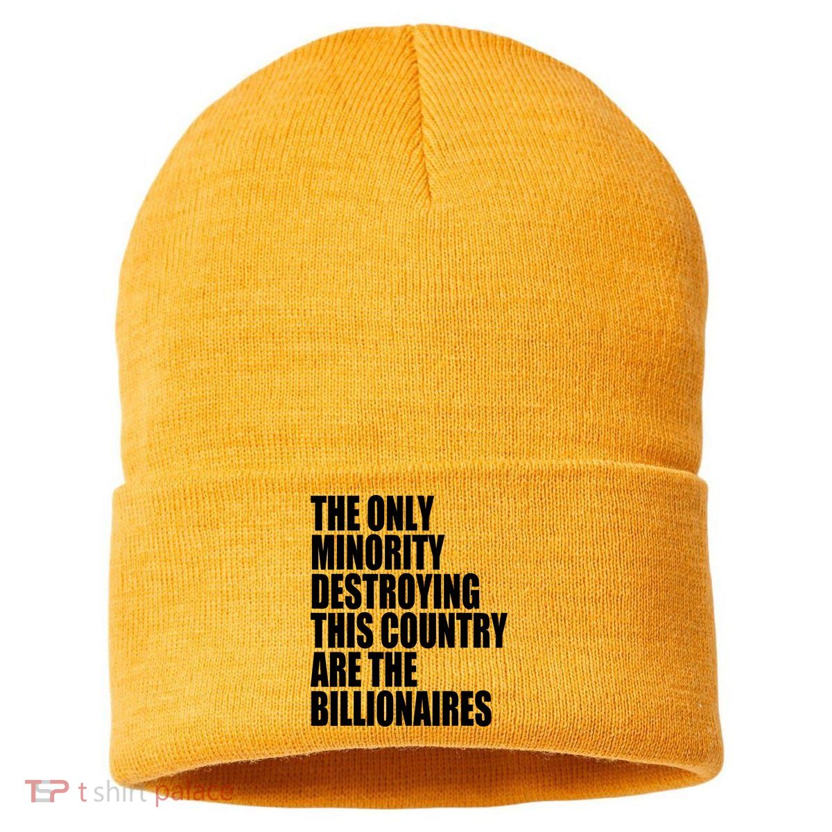 The Only Minority Destroying This Country Are Billionaires Sustainable Knit Beanie