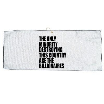 The Only Minority Destroying This Country Are Billionaires Large Microfiber Waffle Golf Towel