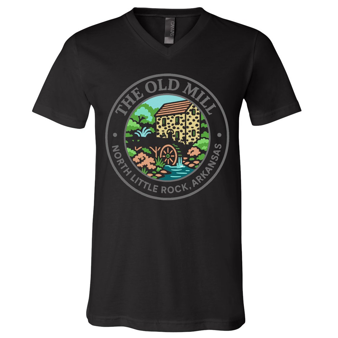 The Old Mill In North Little Rock Arkansas V-Neck T-Shirt