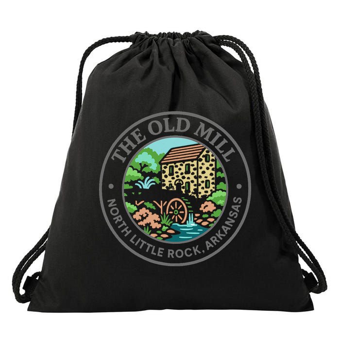 The Old Mill In North Little Rock Arkansas Drawstring Bag