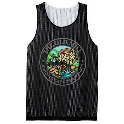 The Old Mill In North Little Rock Arkansas Mesh Reversible Basketball Jersey Tank