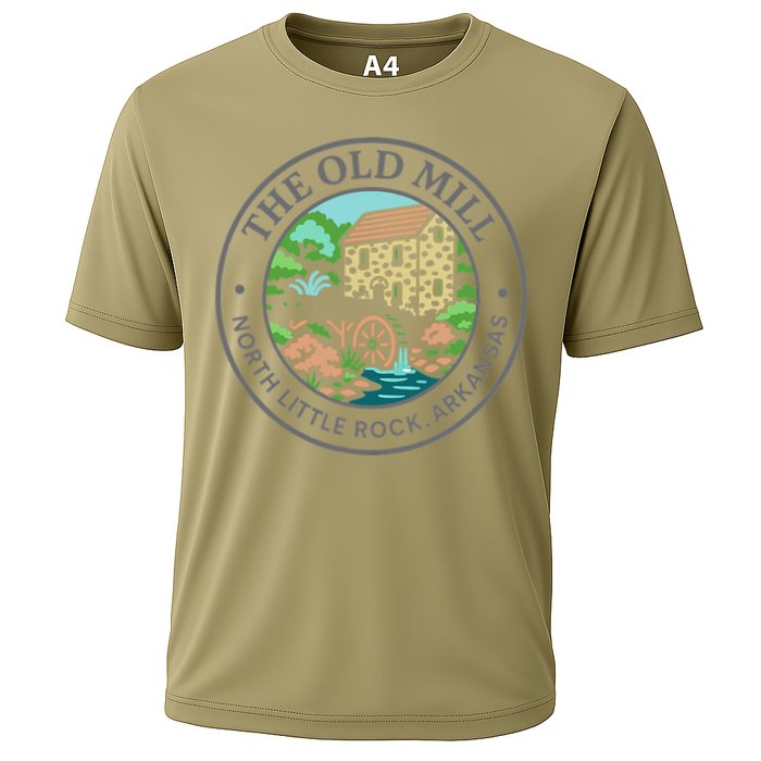The Old Mill In North Little Rock Arkansas Cooling Performance Crew T-Shirt