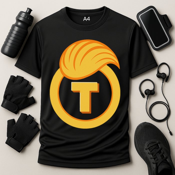 Trump Official Meme Coin Crypto President Cooling Performance Crew T-Shirt