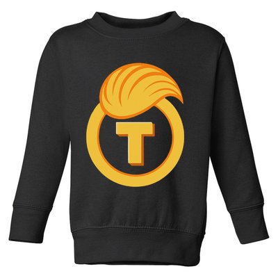 Trump Official Meme Coin Crypto President Toddler Sweatshirt