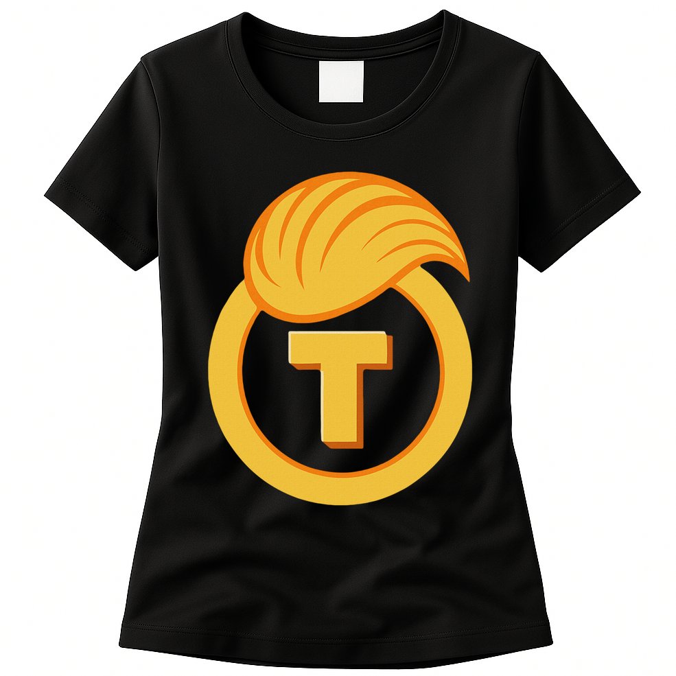 Trump Official Meme Coin Crypto President Womens T-Shirt