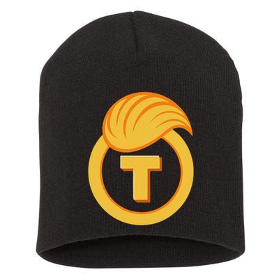 Trump Official Meme Coin Crypto President Short Acrylic Beanie