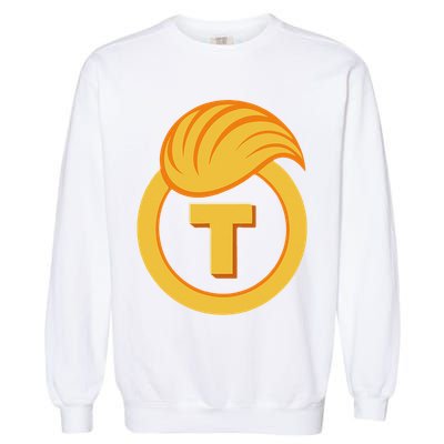 Trump Official Meme Coin Crypto President Garment-Dyed Sweatshirt