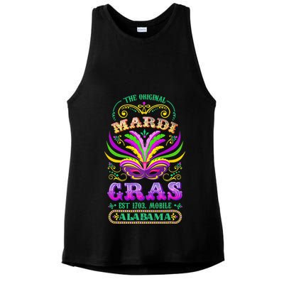 The Original Mardi Gras Mobile Alabama 1703 Ladies PosiCharge Tri-Blend Wicking Tank