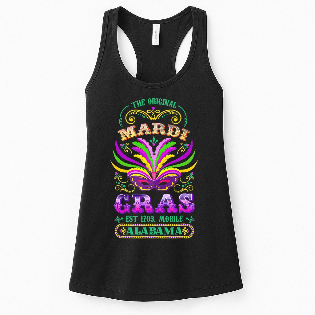 The Original Mardi Gras Mobile Alabama 1703 Womens Tank Top