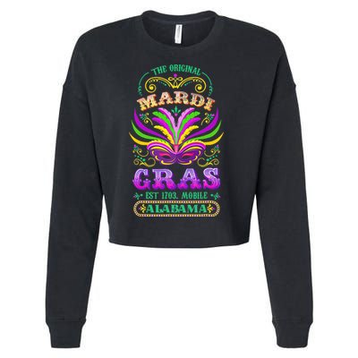 The Original Mardi Gras Mobile Alabama 1703 Cropped Pullover Crew