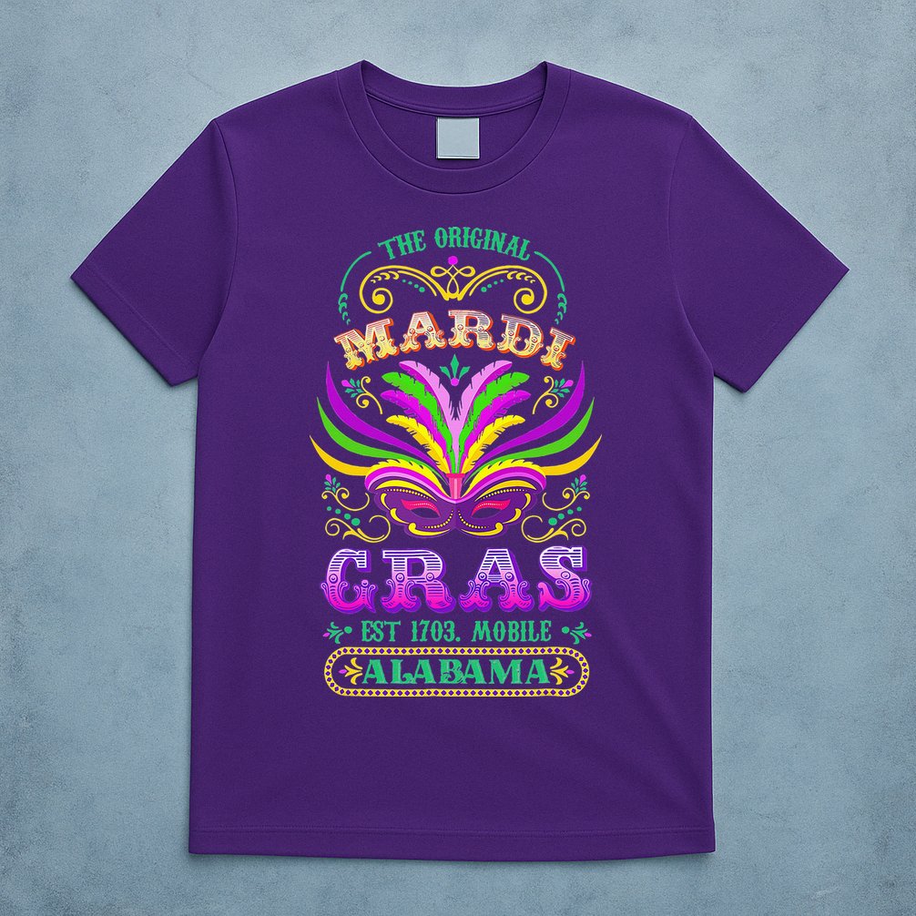 The Original Mardi Gras Mobile Alabama 1703 T-Shirt